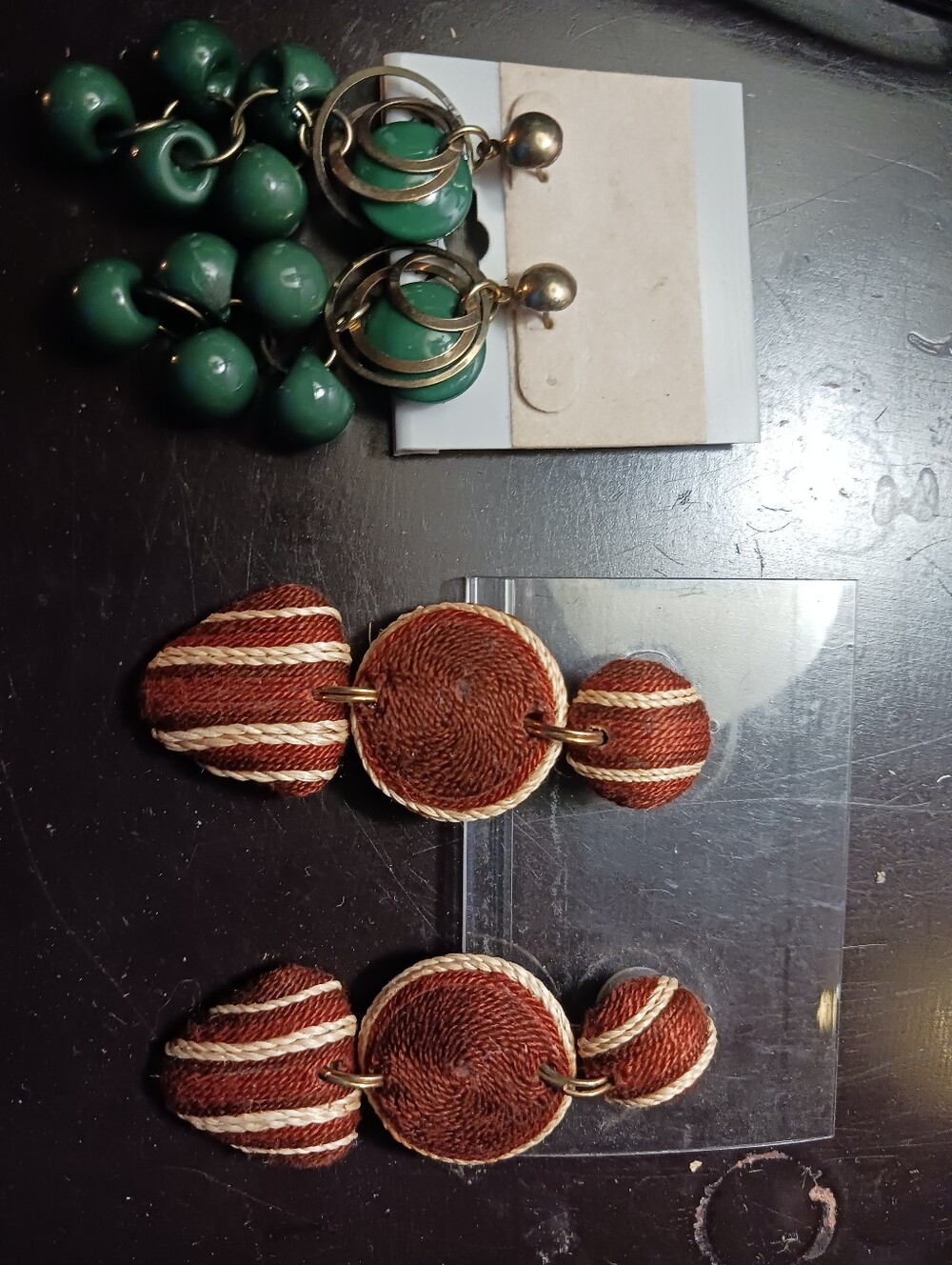 Ugliest Lot Of 3 Earrings EvER -  Rotten Grapes / Mommas Brown Couch / CaT ballS